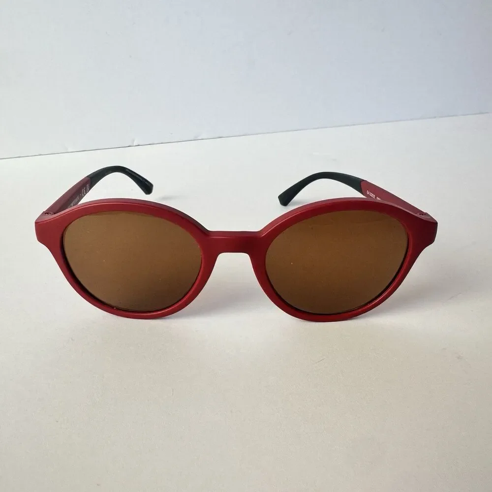 EMPORIO ARMANI Kids Sunglasses EA3202 Red Matte Round Frames Size 47 18 125